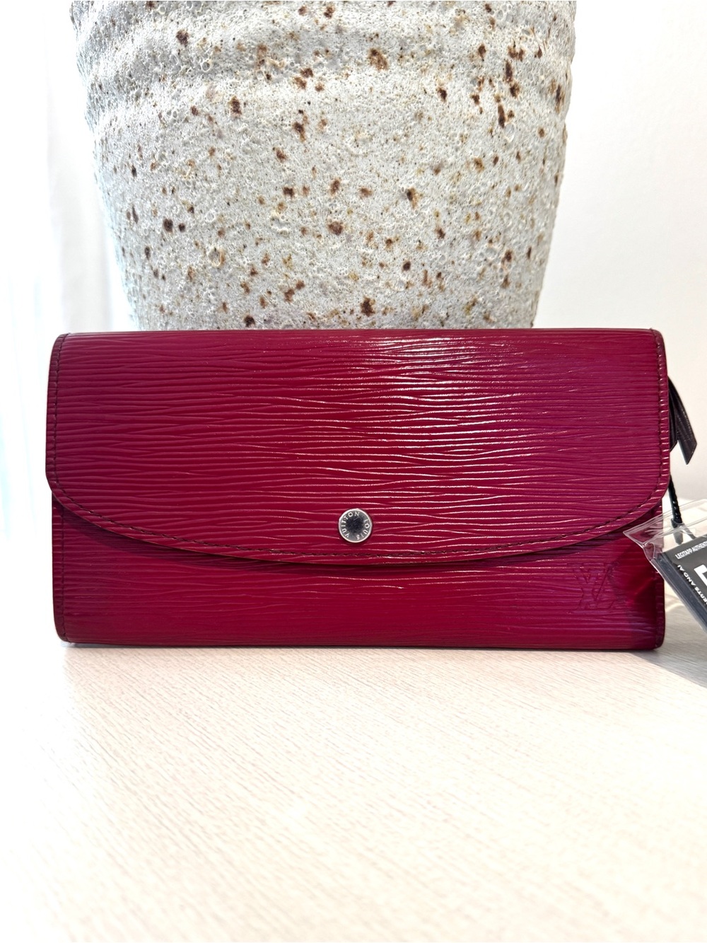 Louis Vuitton Fuchsia Epi Leather Emilie Wallet Crossbody Conversion COA - Picture 3 of 17